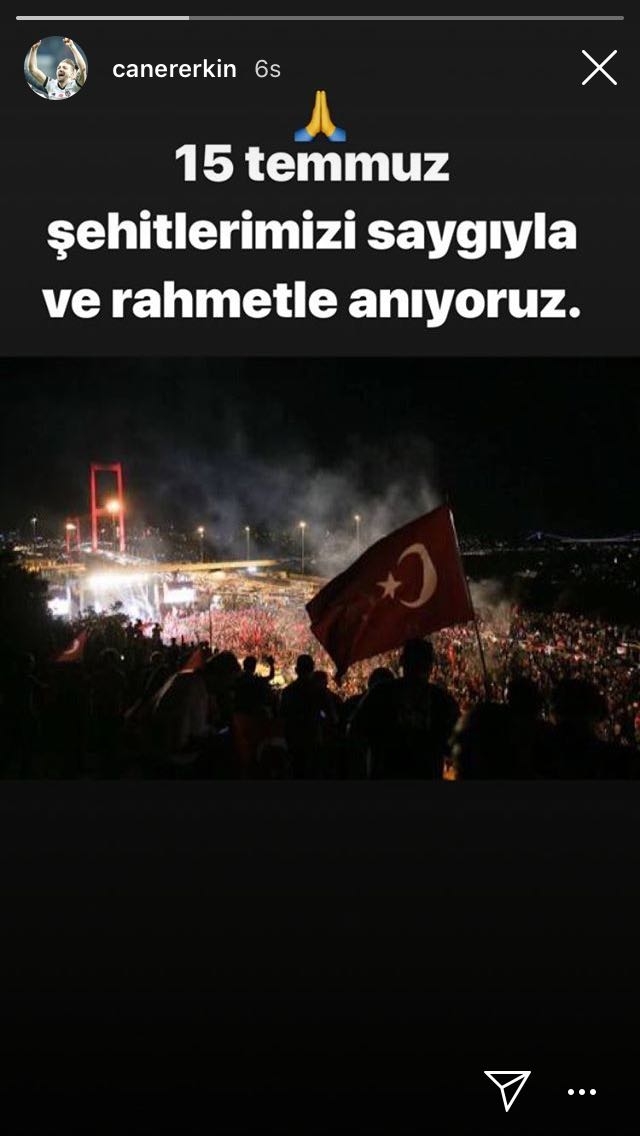 Beşiktaşlı futbolculardan #15Temmuz paylaşımları - Görsel 1