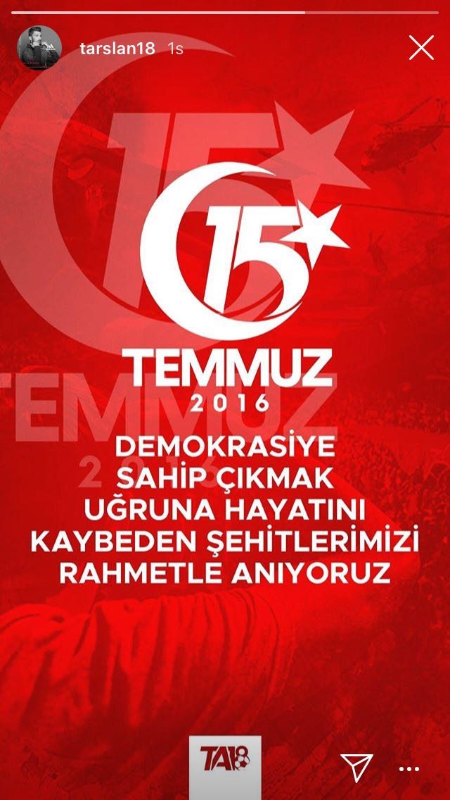 Beşiktaşlı futbolculardan #15Temmuz paylaşımları - Görsel 2