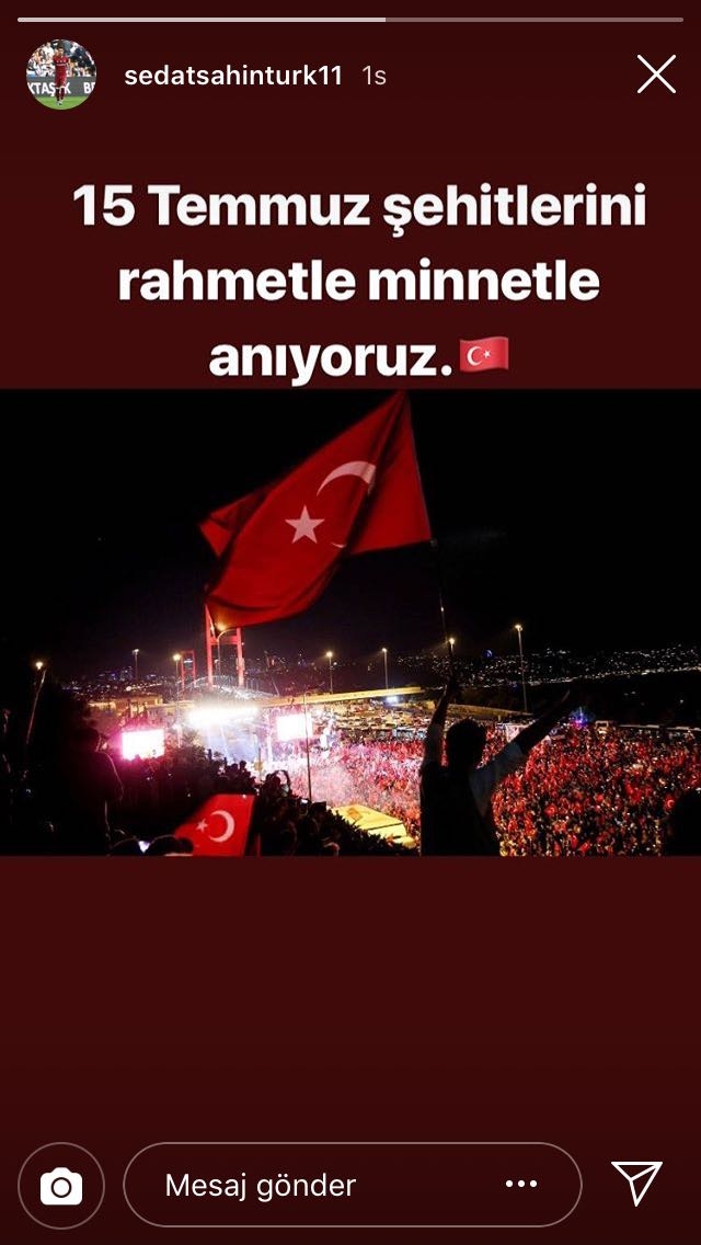 Beşiktaşlı futbolculardan #15Temmuz paylaşımları - Görsel 4