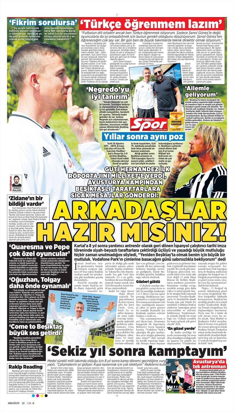 17 Temmuz 2018 | Gazetelerin Beşiktaş Manşetleri - Görsel 10