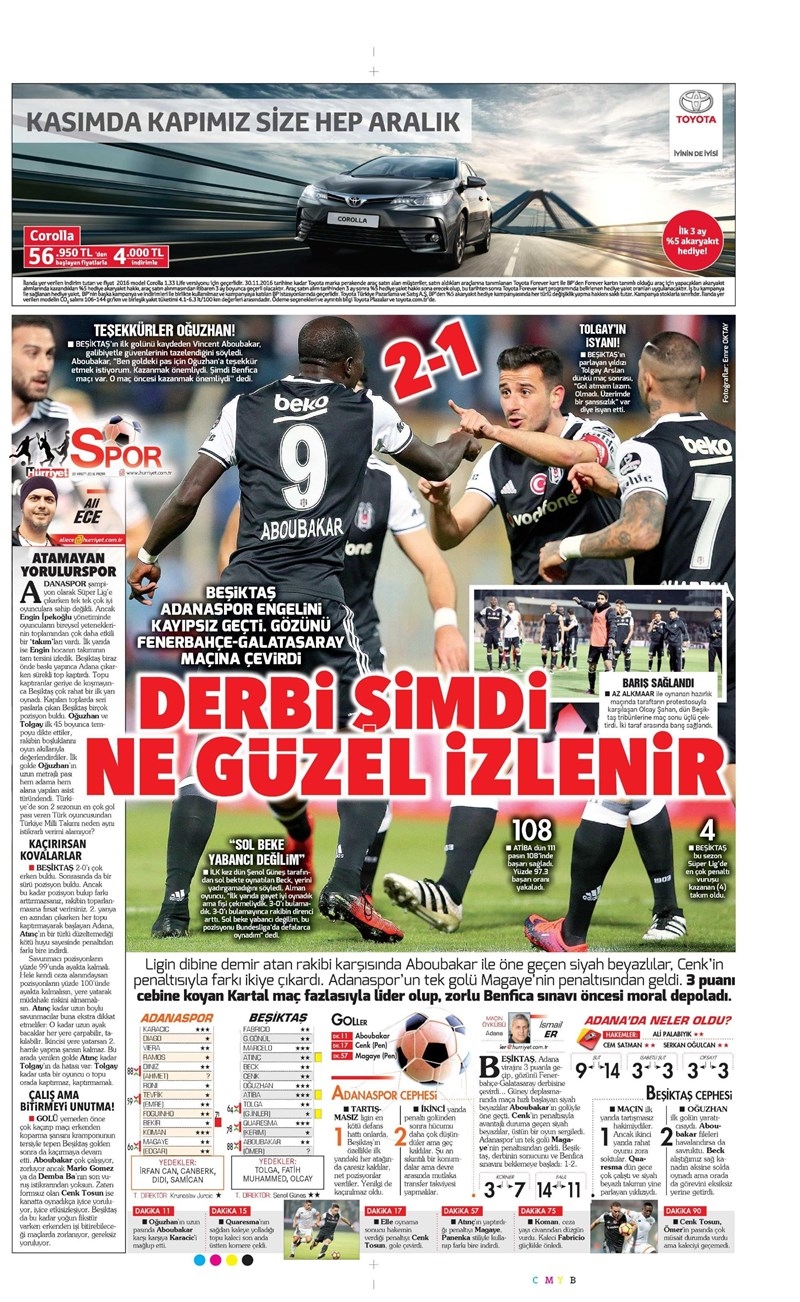 20 Kasım 2016 | Gazetelerin Beşiktaş manşetleri - Görsel 5