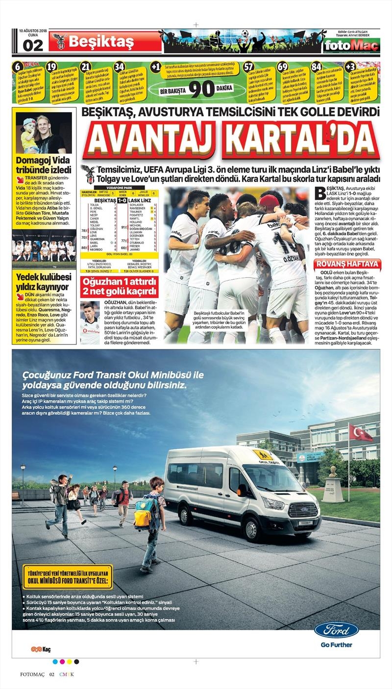 10 Ağustos 2018 | Gazetelerin Beşiktaş Manşetleri - Görsel 7