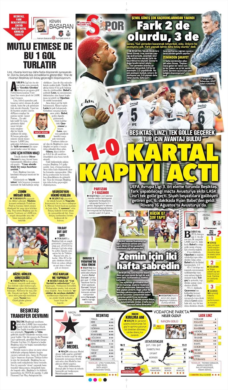 10 Ağustos 2018 | Gazetelerin Beşiktaş Manşetleri - Görsel 8