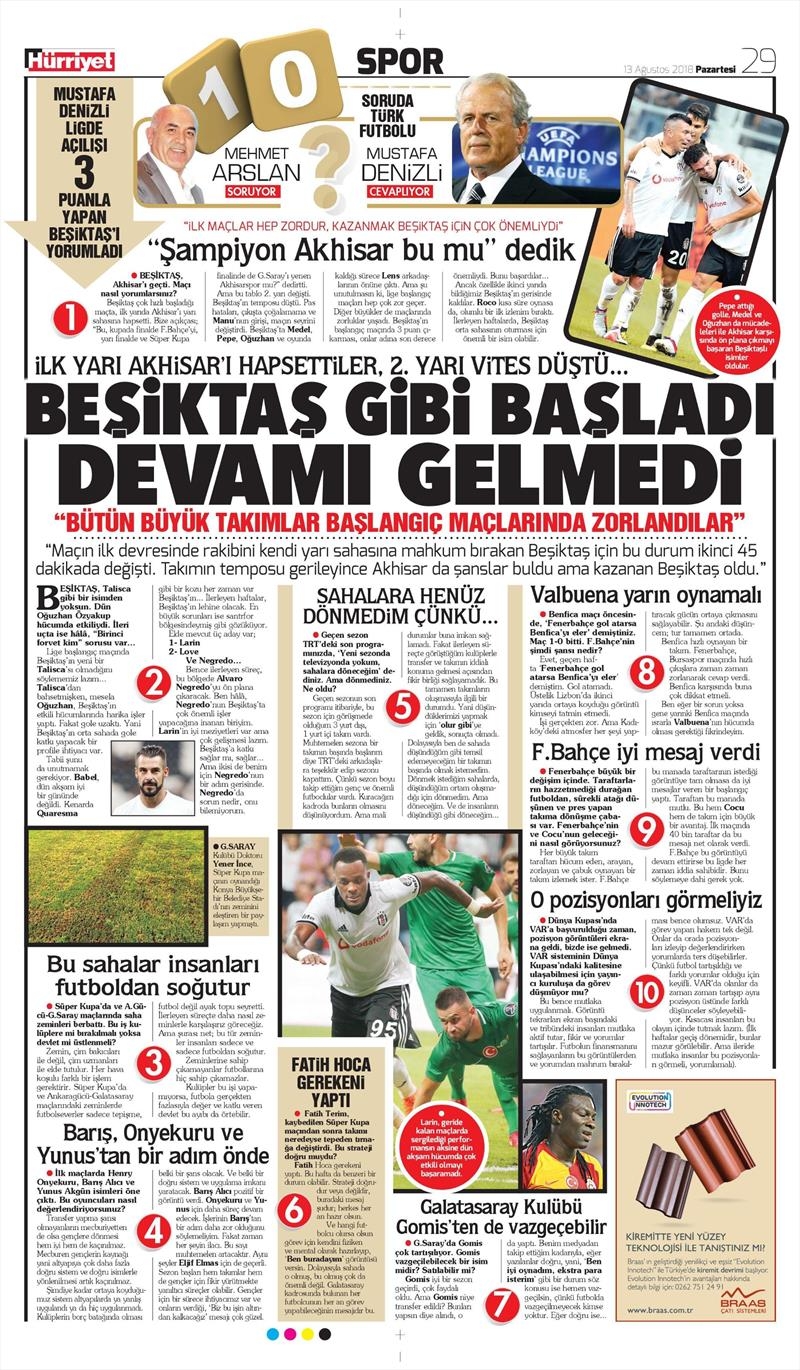 13 Ağustos 2018 | Gazetelerin Beşiktaş Manşetleri - Görsel 17
