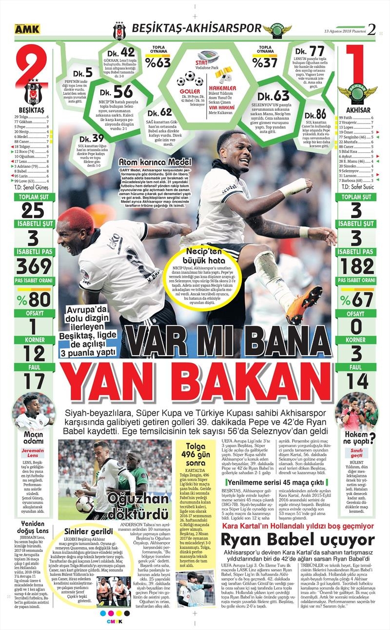 13 Ağustos 2018 | Gazetelerin Beşiktaş Manşetleri - Görsel 5
