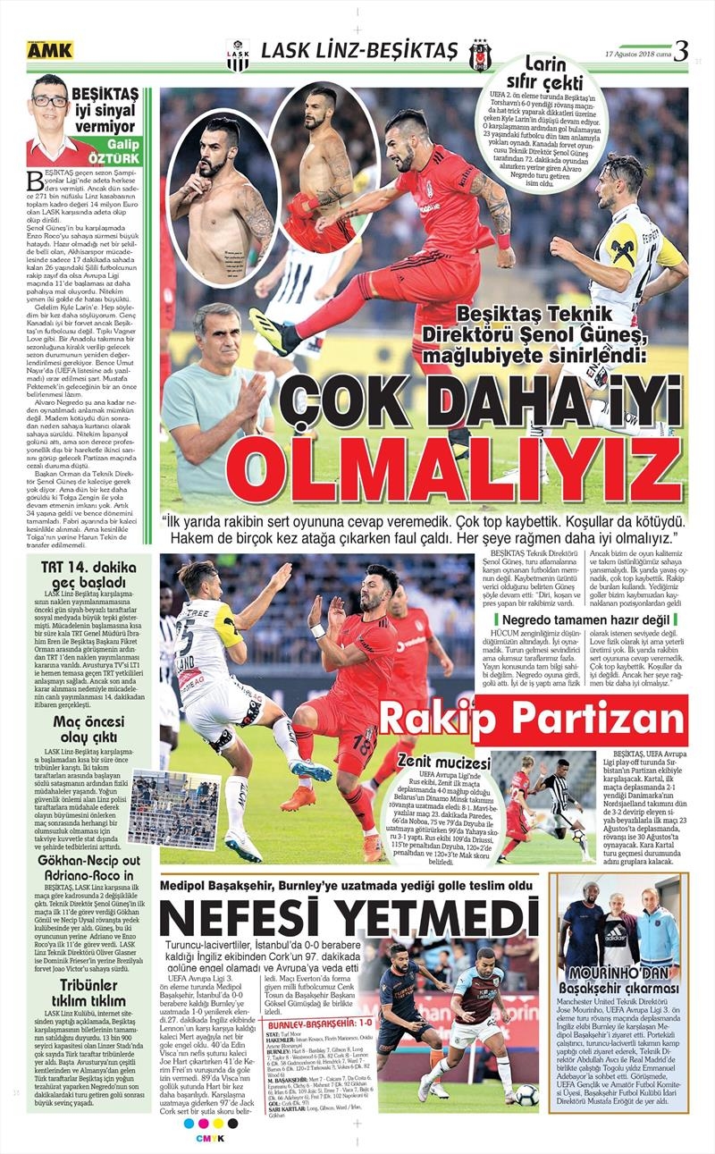 17 Ağustos 2018 | Gazetelerin Beşiktaş Manşetleri - Görsel 9
