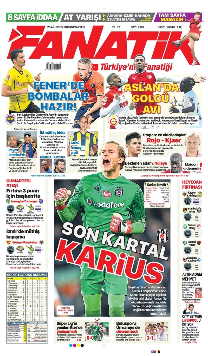 25 Ağustos 2018 | Gazetelerin Beşiktaş Manşetleri - Görsel 2