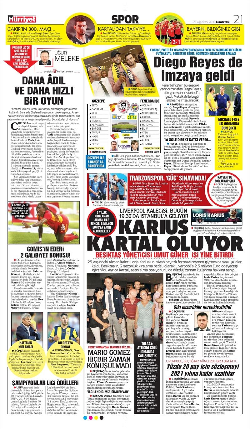 25 Ağustos 2018 | Gazetelerin Beşiktaş Manşetleri - Görsel 6