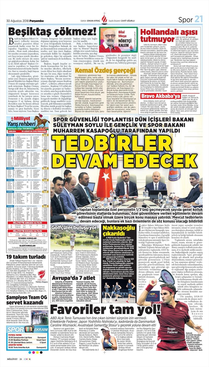 30 Ağustos 2018 | Gazetelerin Beşiktaş Manşetleri - Görsel 9