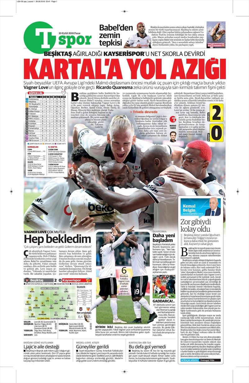 30 Eylül 2018 | Gazetelerin Beşiktaş Manşetleri - Görsel 11