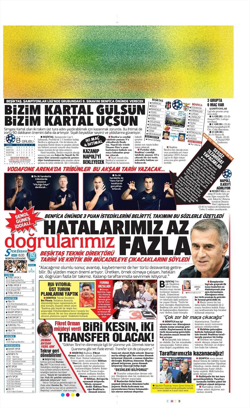 23 Kasım 2016 | Gazetelerin Beşiktaş sayfaları - Görsel 9