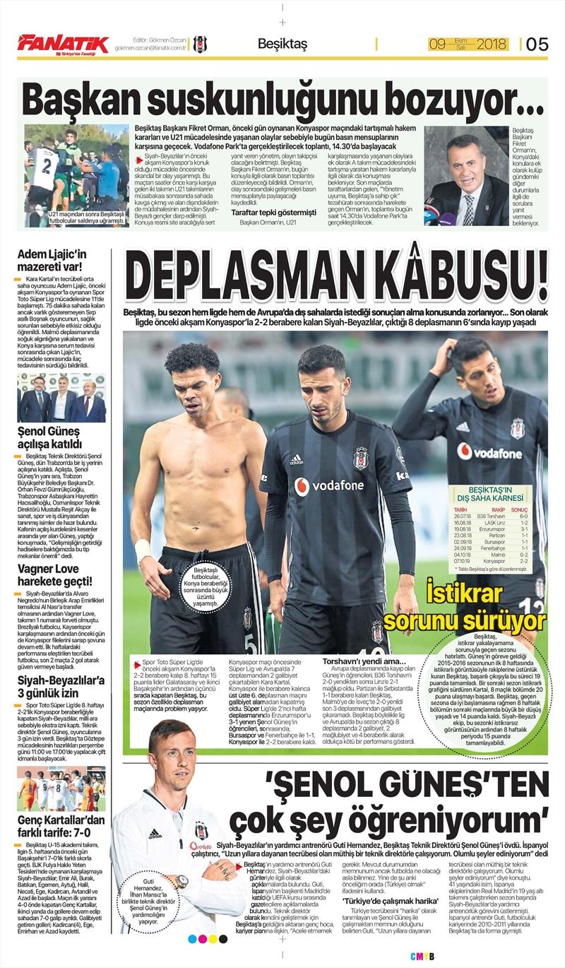 9 Ekim 2018 | Gazetelerin Beşiktaş Manşetleri - Görsel 4
