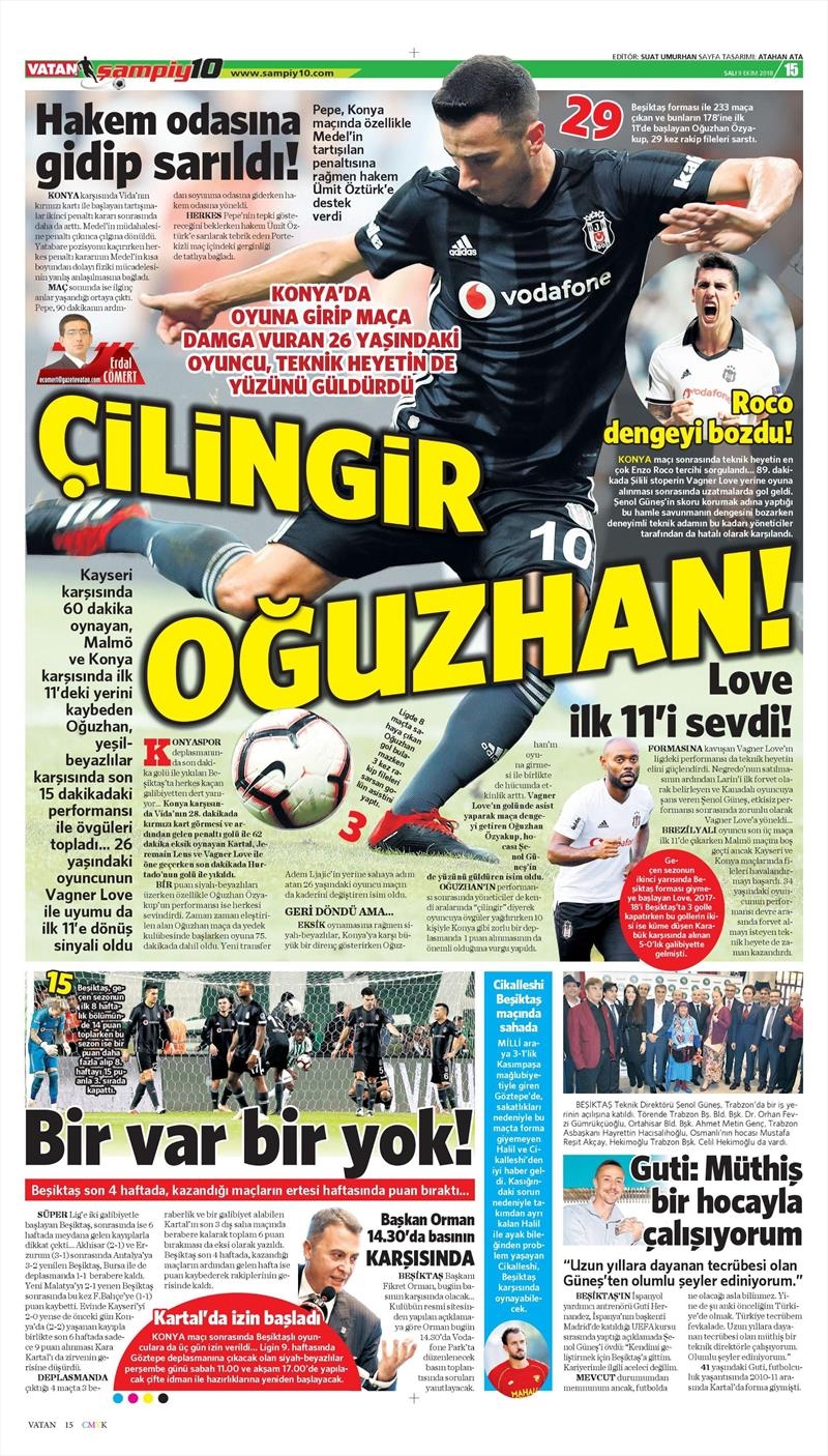 9 Ekim 2018 | Gazetelerin Beşiktaş Manşetleri - Görsel 6