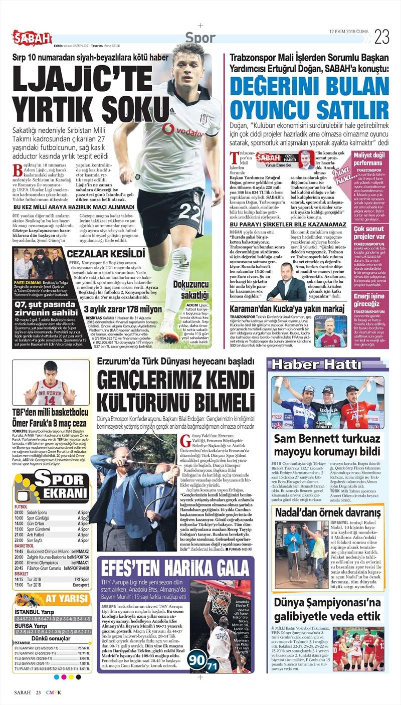 12 Ekim 2018 | Gazetelerin Beşiktaş Manşetleri - Görsel 4
