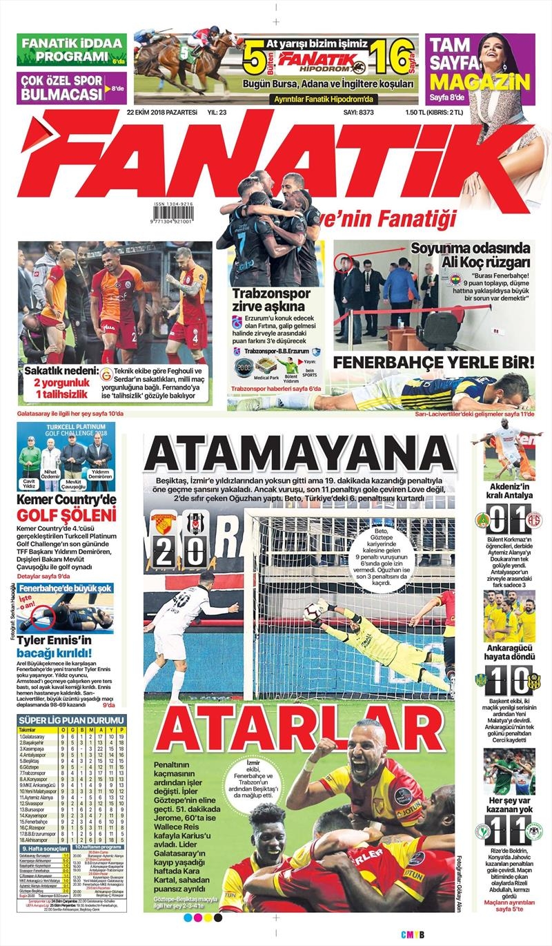 22 Ekim 2018 | Gazetelerin Beşiktaş Manşetleri - Görsel 7