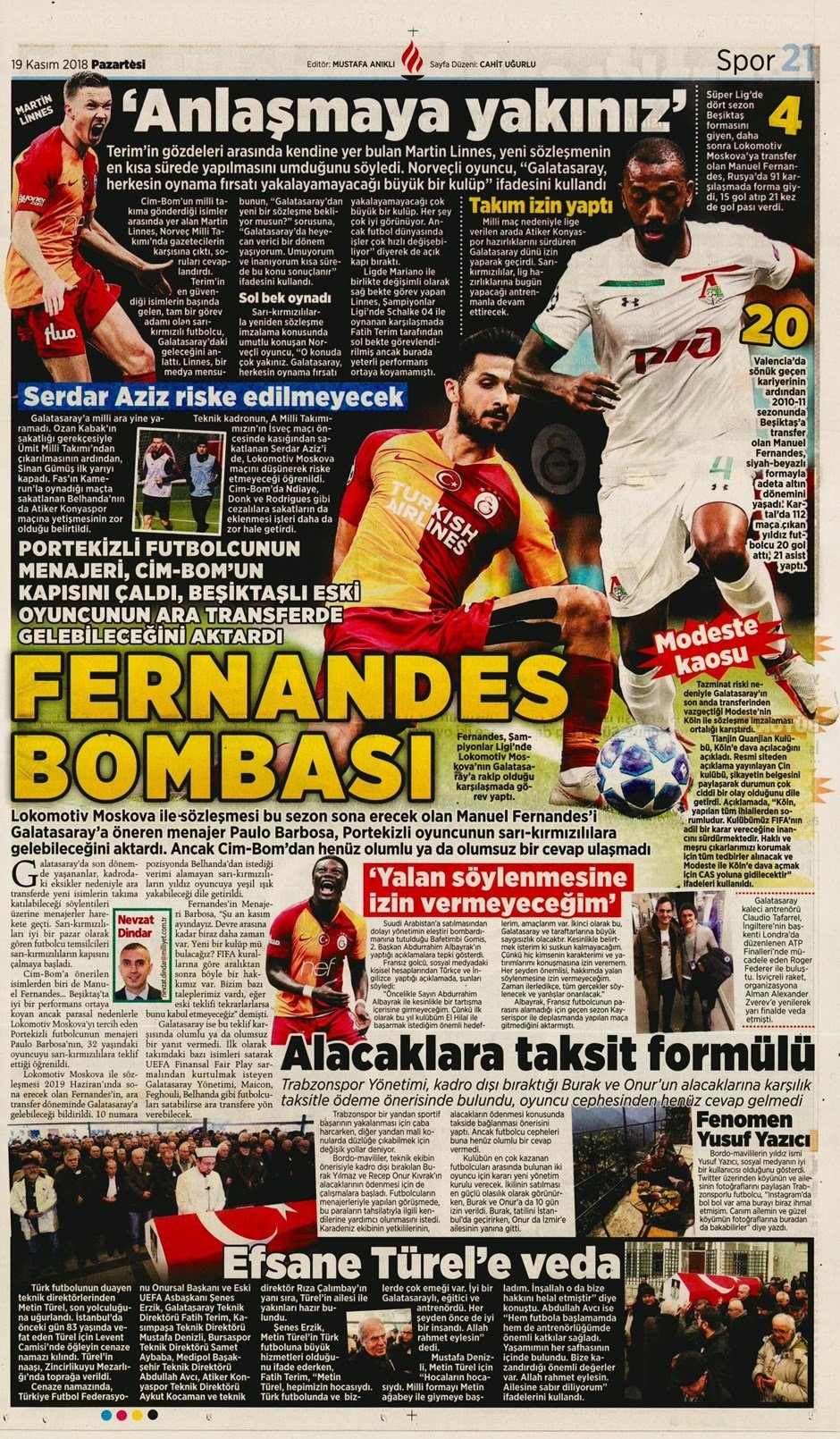 19 Kasım 2018 | Gazetelerin Beşiktaş Manşetleri - Görsel 5