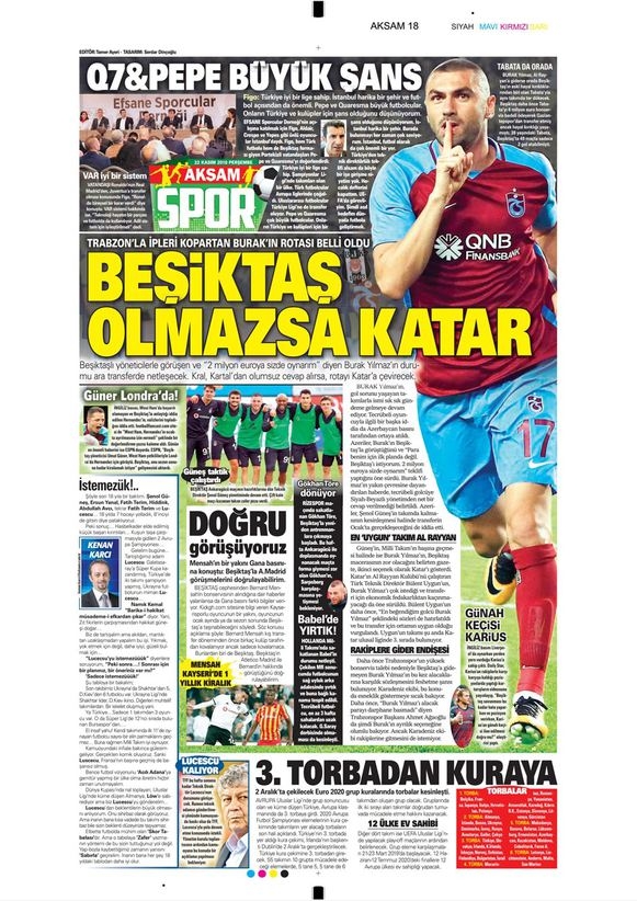 22 Kasım 2018 | Gazetelerin Beşiktaş Manşetleri - Görsel 2