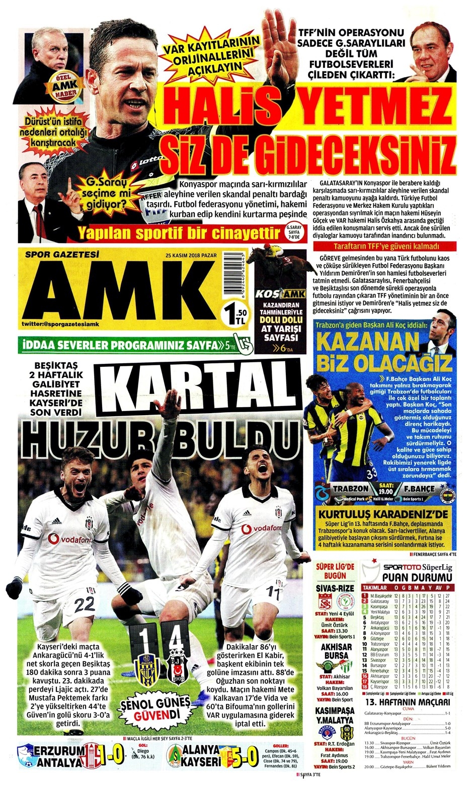 25 Kasım 2018 | Gazetelerin Beşiktaş Manşetleri - Görsel 11