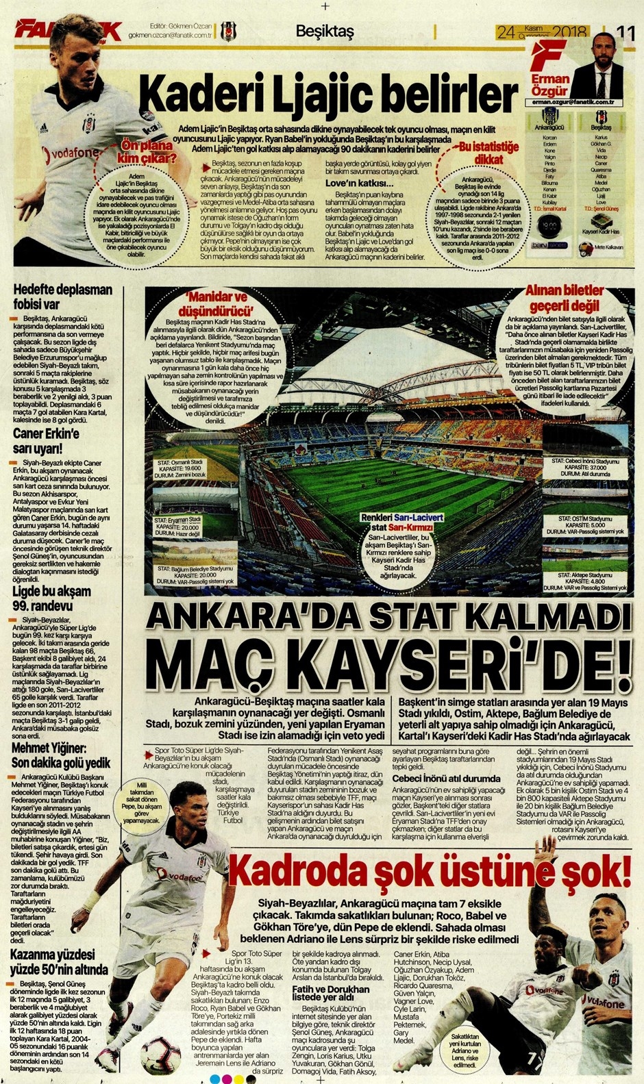 25 Kasım 2018 | Gazetelerin Beşiktaş Manşetleri - Görsel 13