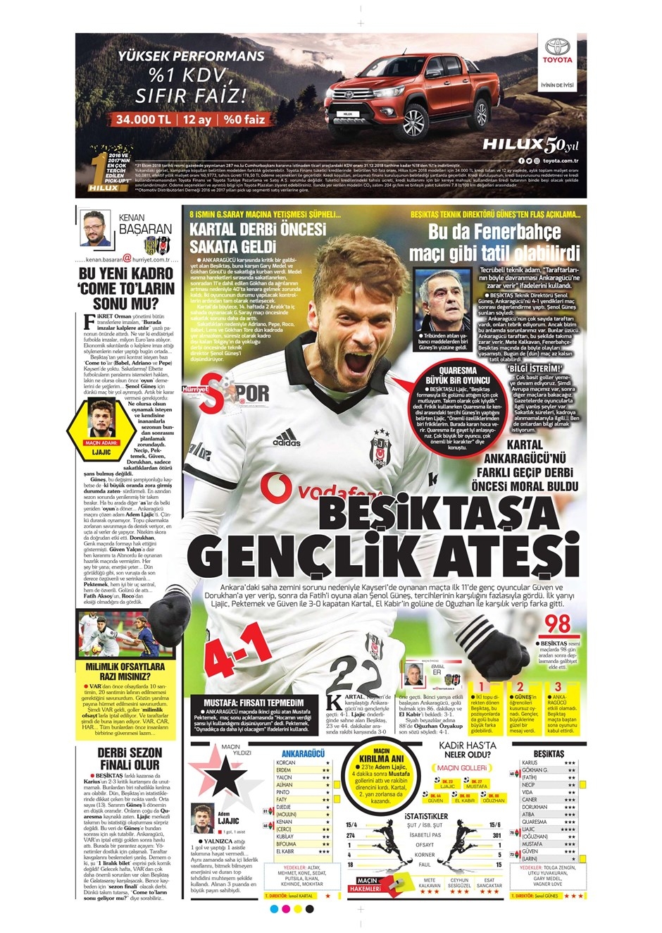 25 Kasım 2018 | Gazetelerin Beşiktaş Manşetleri - Görsel 2