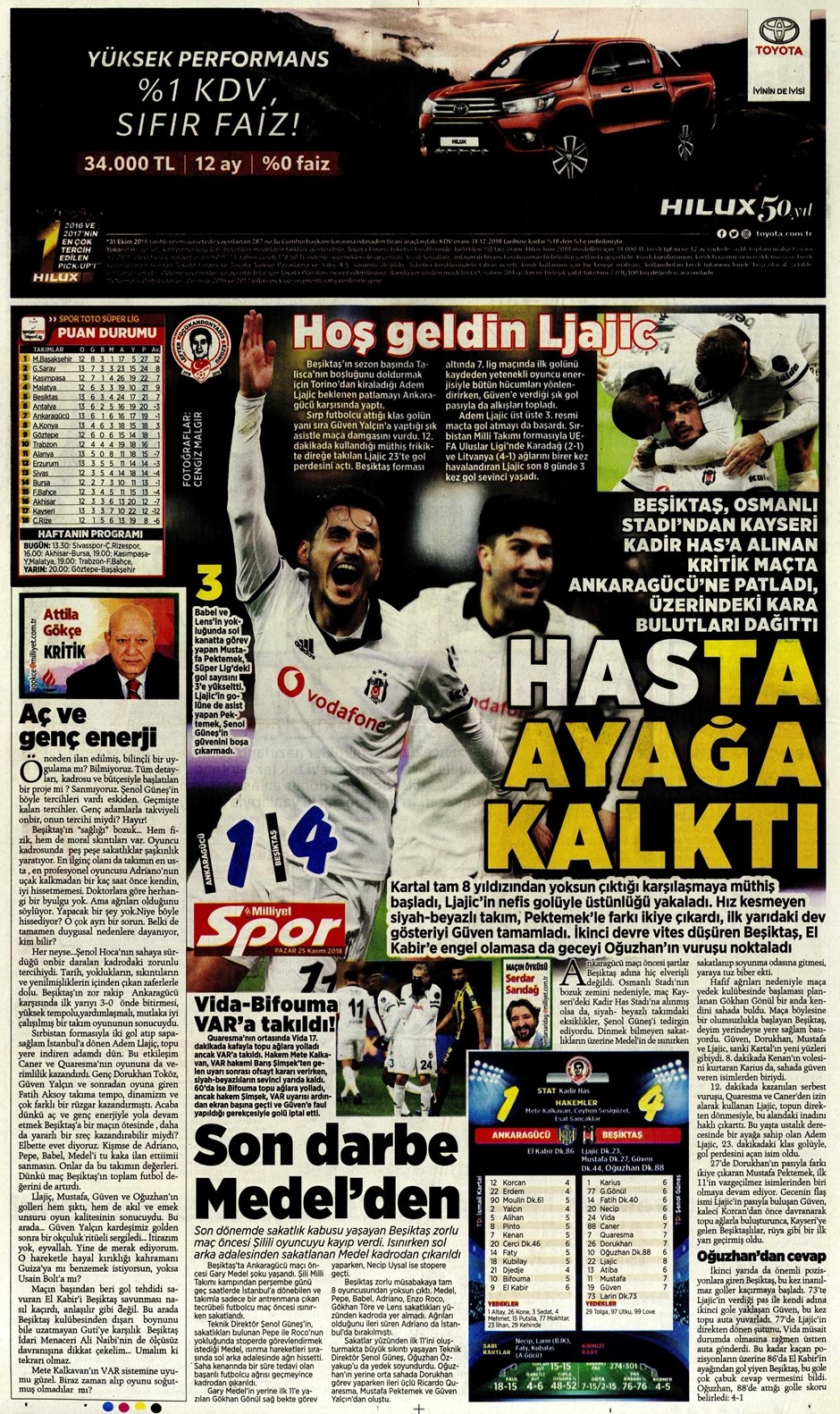 25 Kasım 2018 | Gazetelerin Beşiktaş Manşetleri - Görsel 9