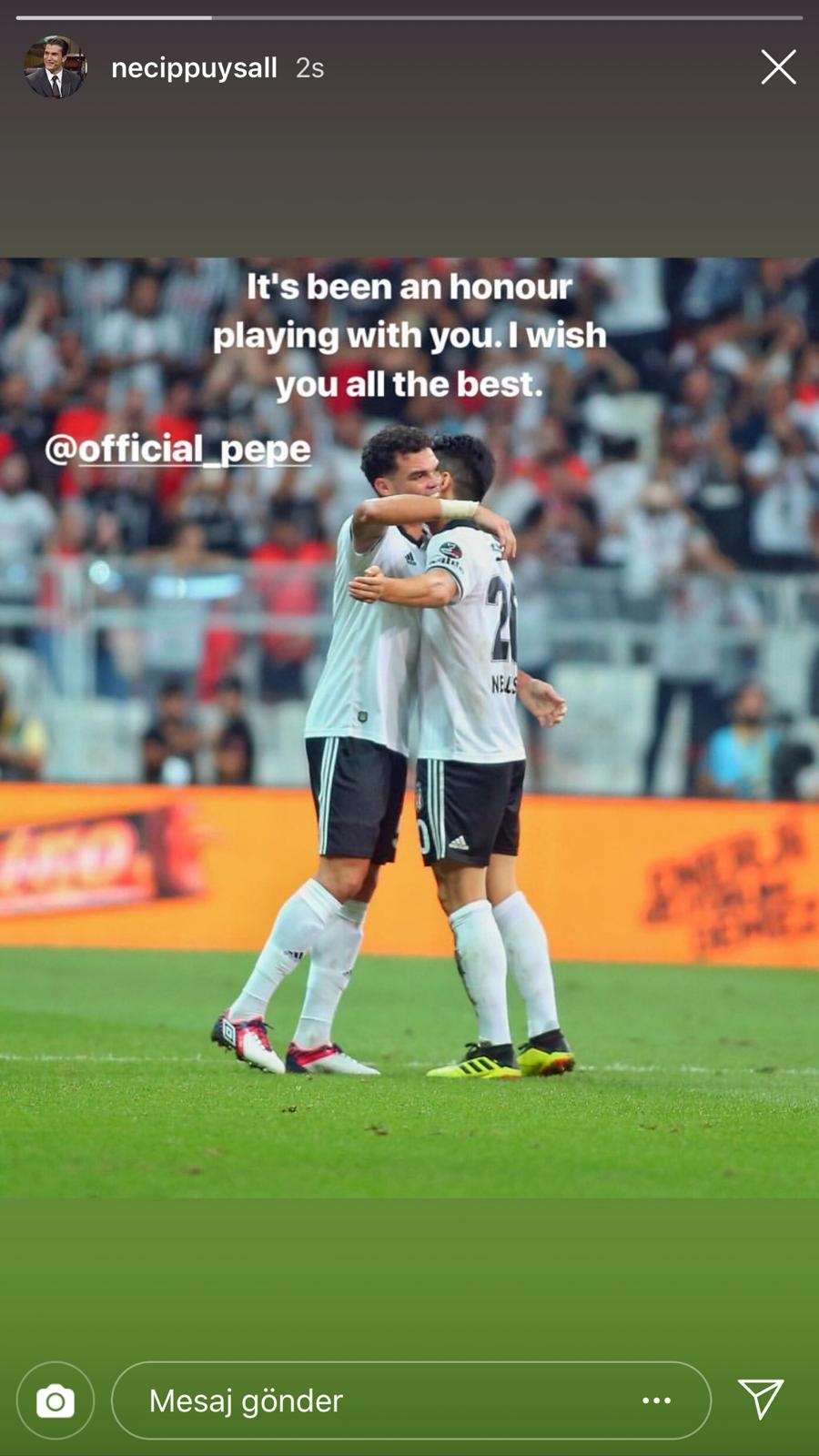 Beşiktaşlı futbolcuların Pepe'ye veda paylaşımları - Görsel 3