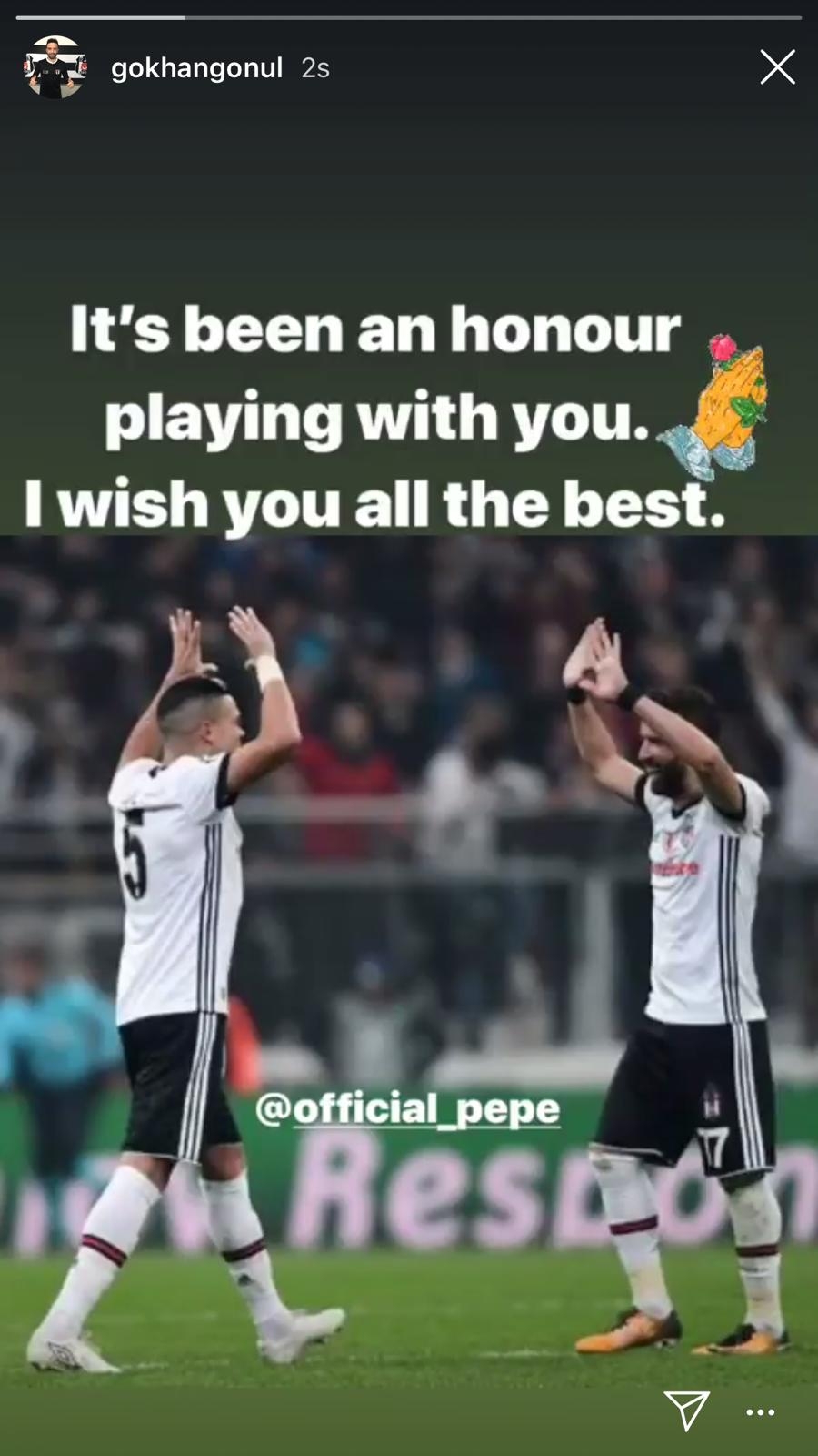 Beşiktaşlı futbolcuların Pepe'ye veda paylaşımları - Görsel 4