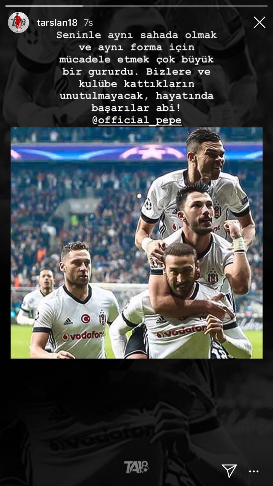 Beşiktaşlı futbolcuların Pepe'ye veda paylaşımları - Görsel 6