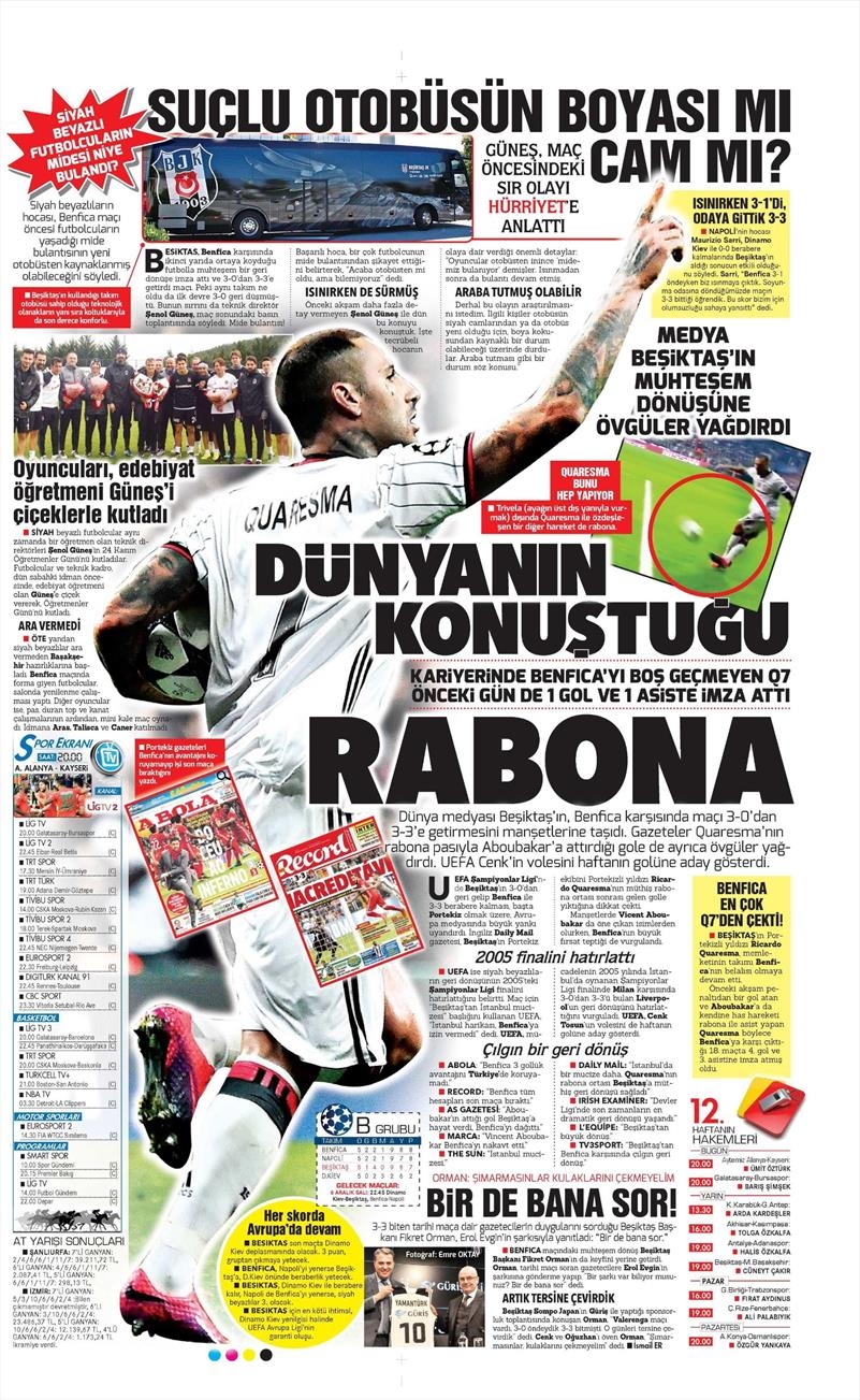 25 Kasım 2016 | Gazetelerin Beşiktaş sayfaları - Görsel 7