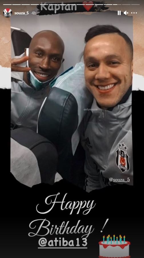 Beşiktaşlı futbolcular, Atiba'nın doğum gününü sosyal medya hesaplarından kutladı - Görsel 5