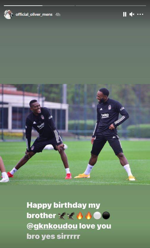 Beşiktaşlı futbolcular, Kevin N'Koudou'nun doğum gününü sosyal medya hesaplarından kutladı - Görsel 7