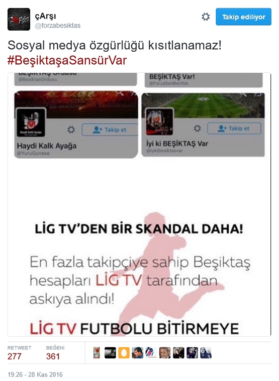 Çarşı'dan Beşiktaş sansürüne tepki - Görsel 2