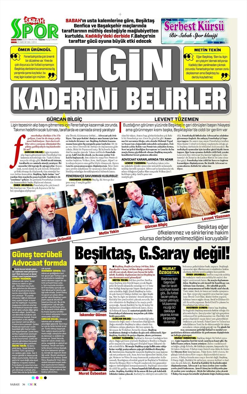 29 Kasım 2016 | Gazetelerin Beşiktaş manşetleri - Görsel 5