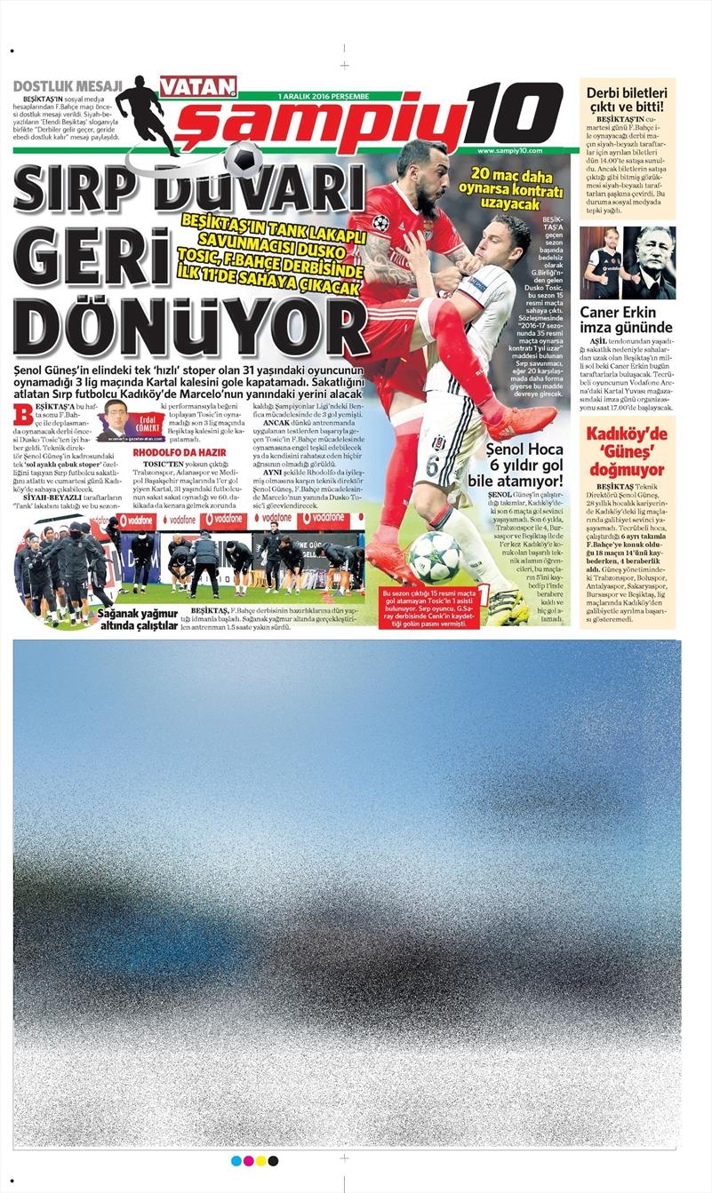 1 Aralık 2016 | Gazetelerin Beşiktaş manşetleri - Görsel 8