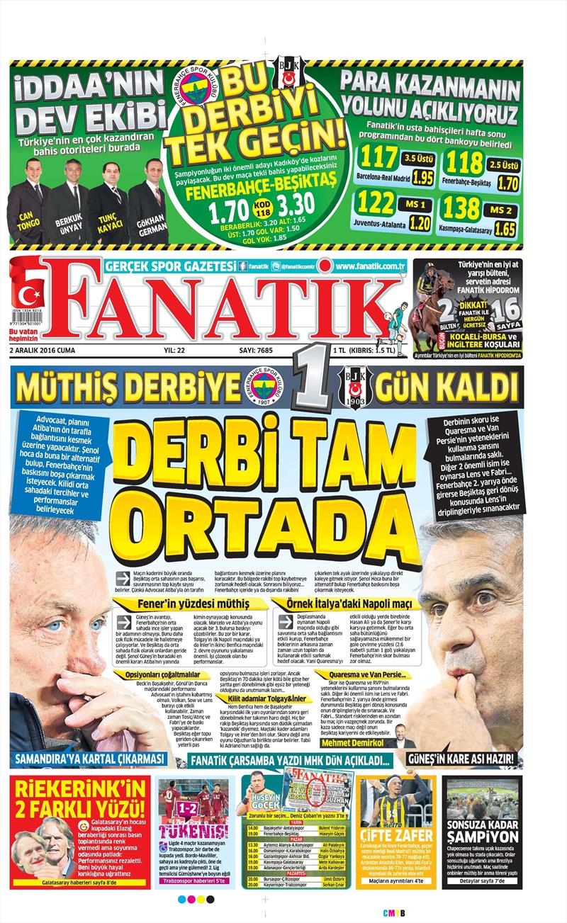 2 Aralık 2016 | Gazetelerin Beşiktaş manşetleri - Görsel 14