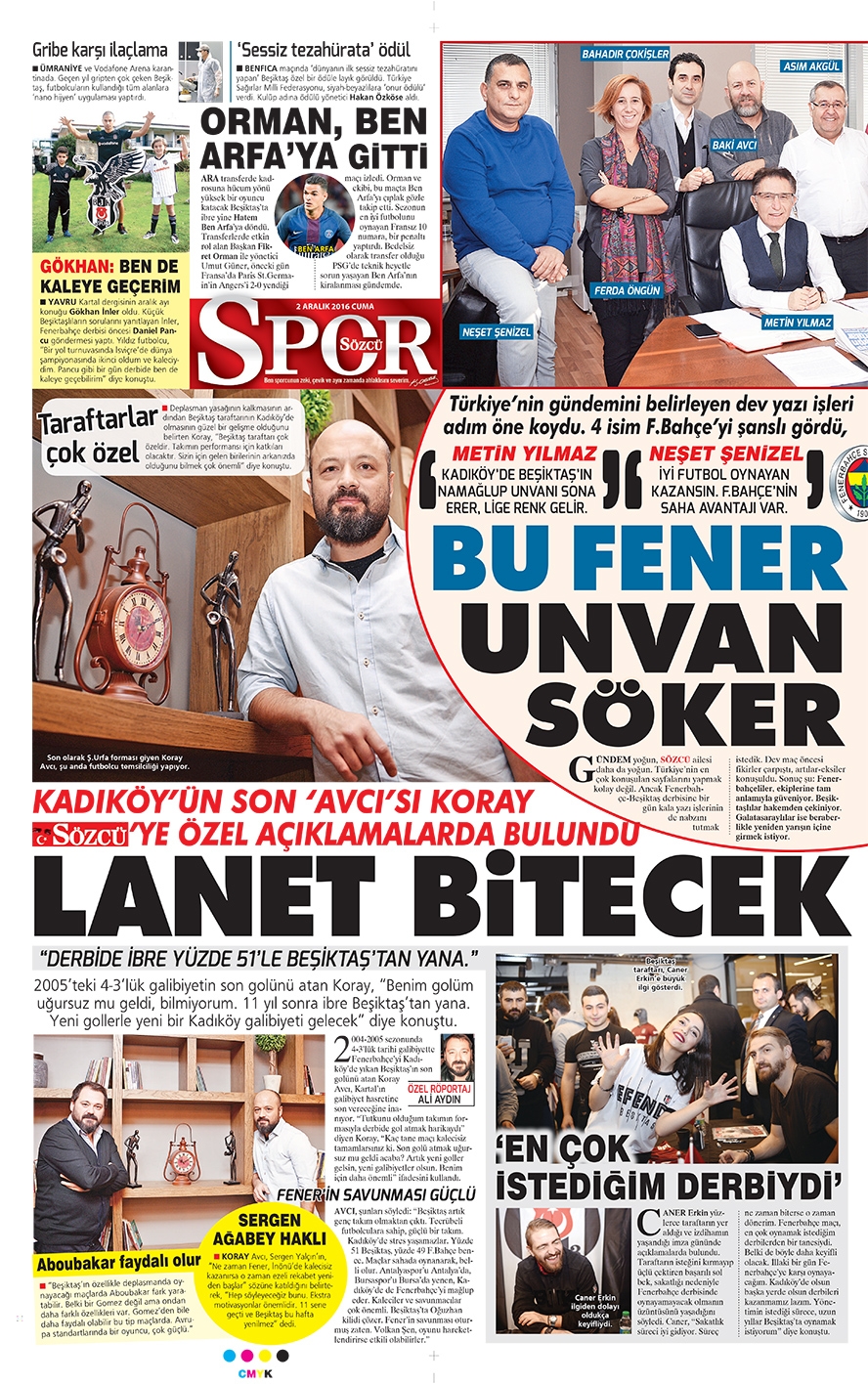 2 Aralık 2016 | Gazetelerin Beşiktaş manşetleri - Görsel 15