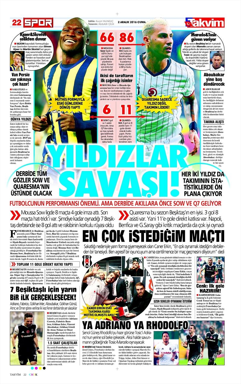 2 Aralık 2016 | Gazetelerin Beşiktaş manşetleri - Görsel 4