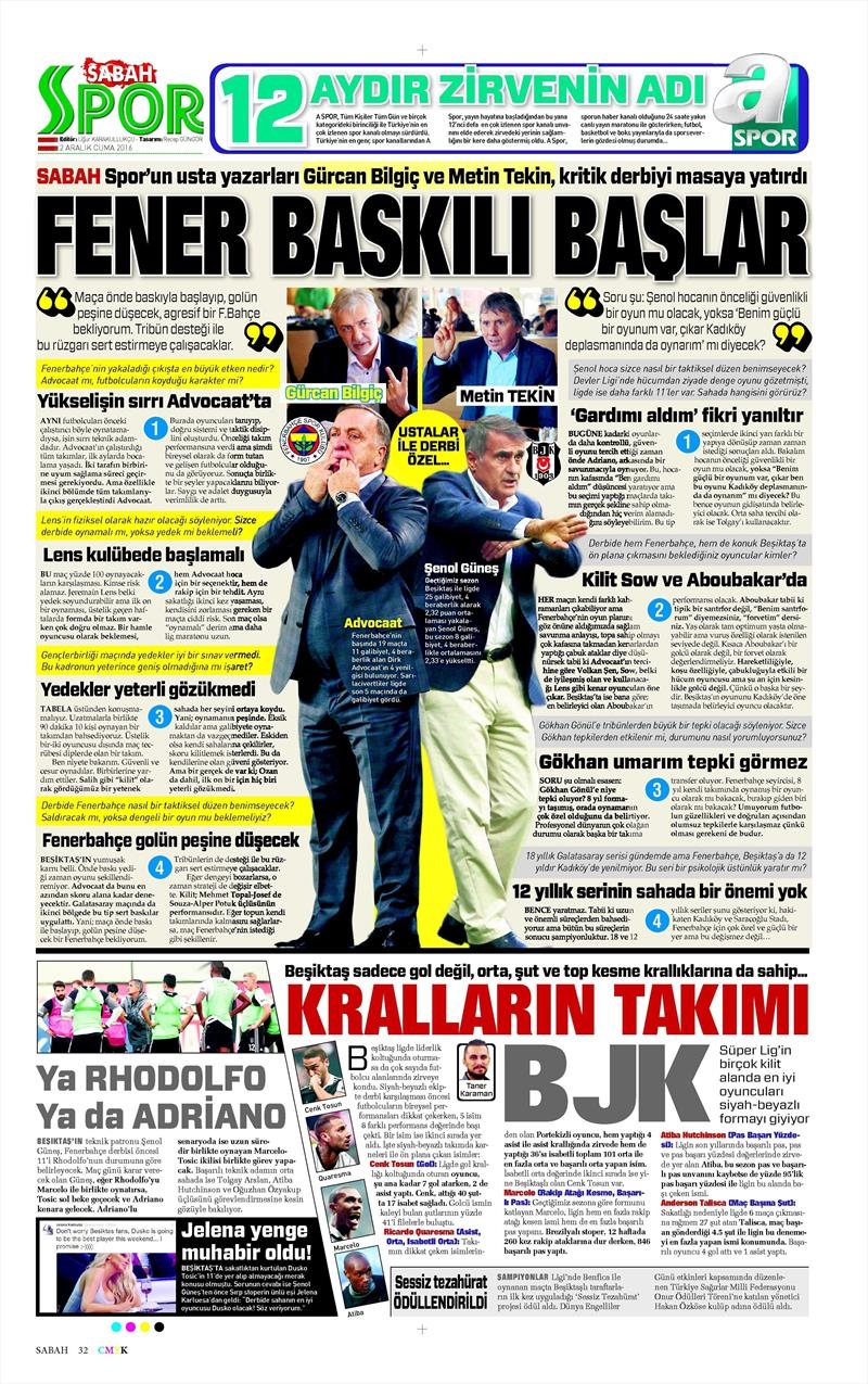 2 Aralık 2016 | Gazetelerin Beşiktaş manşetleri - Görsel 5