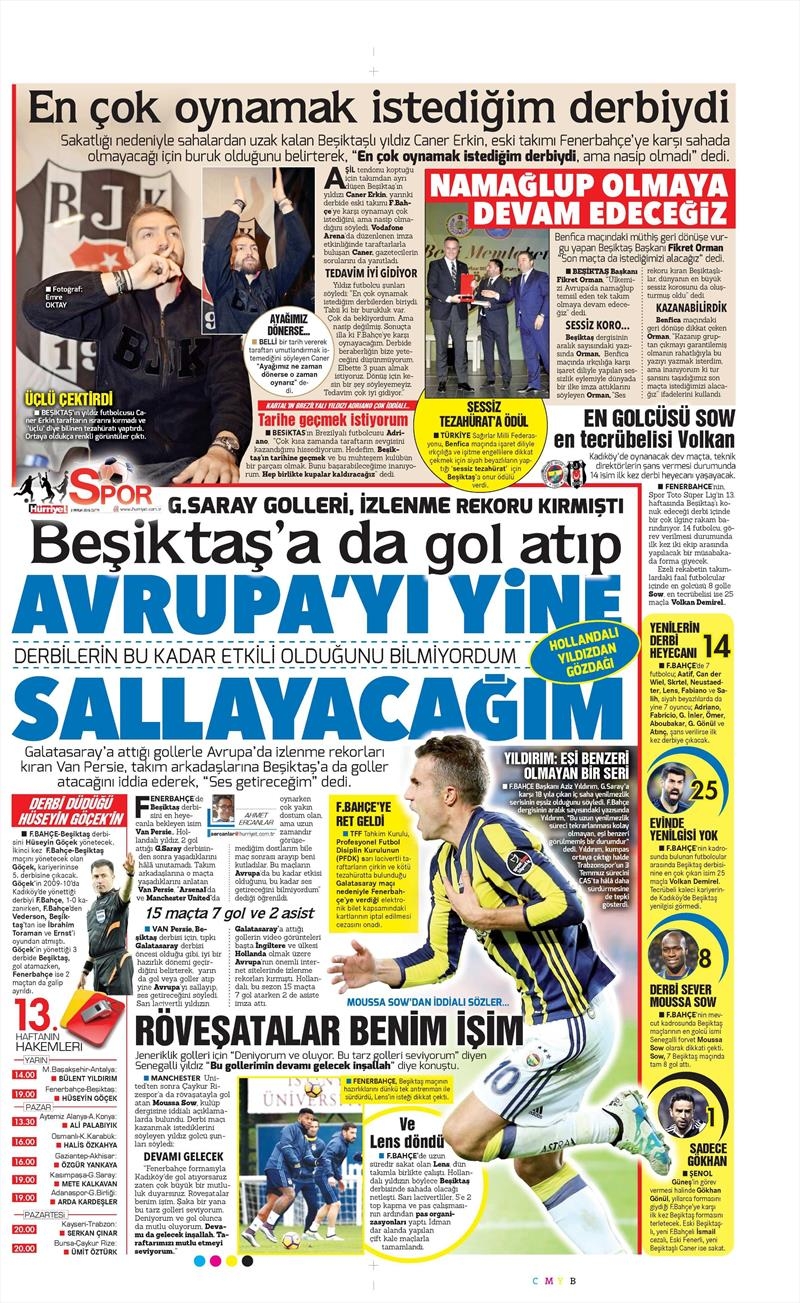 2 Aralık 2016 | Gazetelerin Beşiktaş manşetleri - Görsel 8