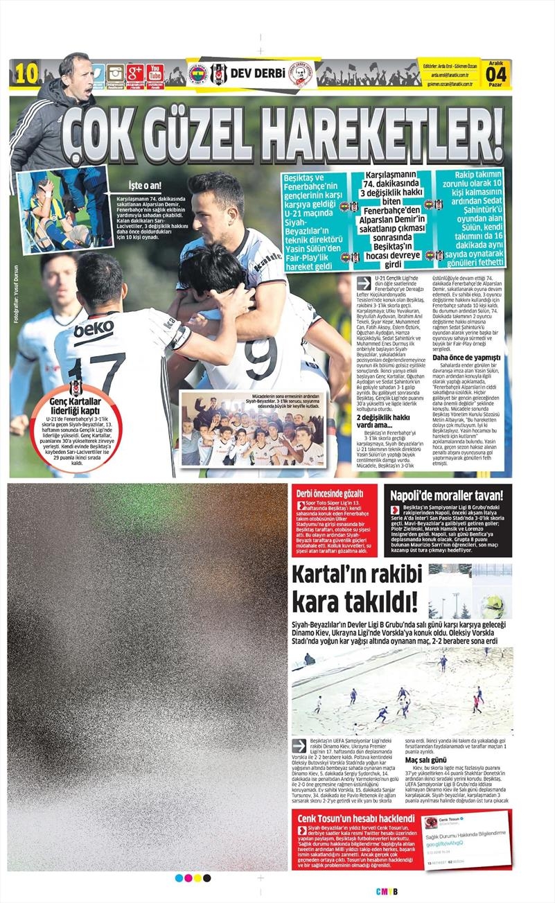 4 Aralık 2016 | İşte gazetelerin derbi manşetleri - Görsel 10