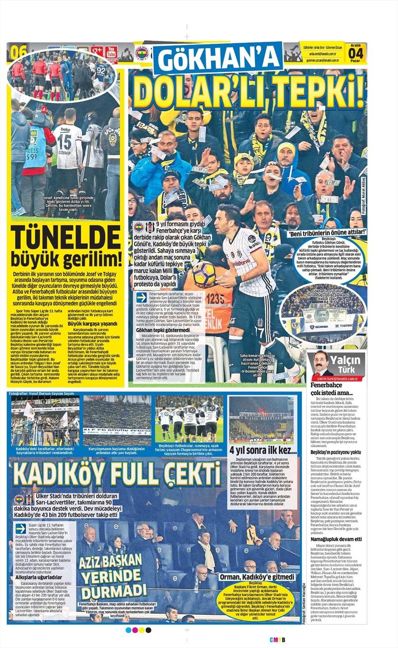 4 Aralık 2016 | İşte gazetelerin derbi manşetleri - Görsel 13