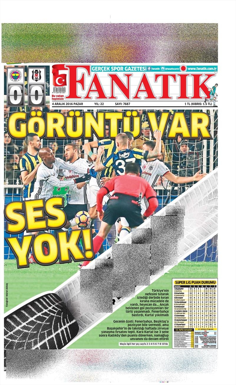 4 Aralık 2016 | İşte gazetelerin derbi manşetleri - Görsel 17