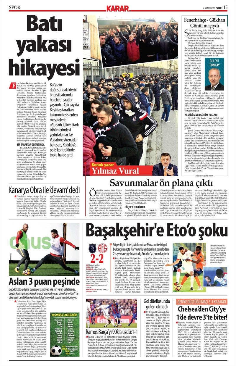 4 Aralık 2016 | İşte gazetelerin derbi manşetleri - Görsel 28
