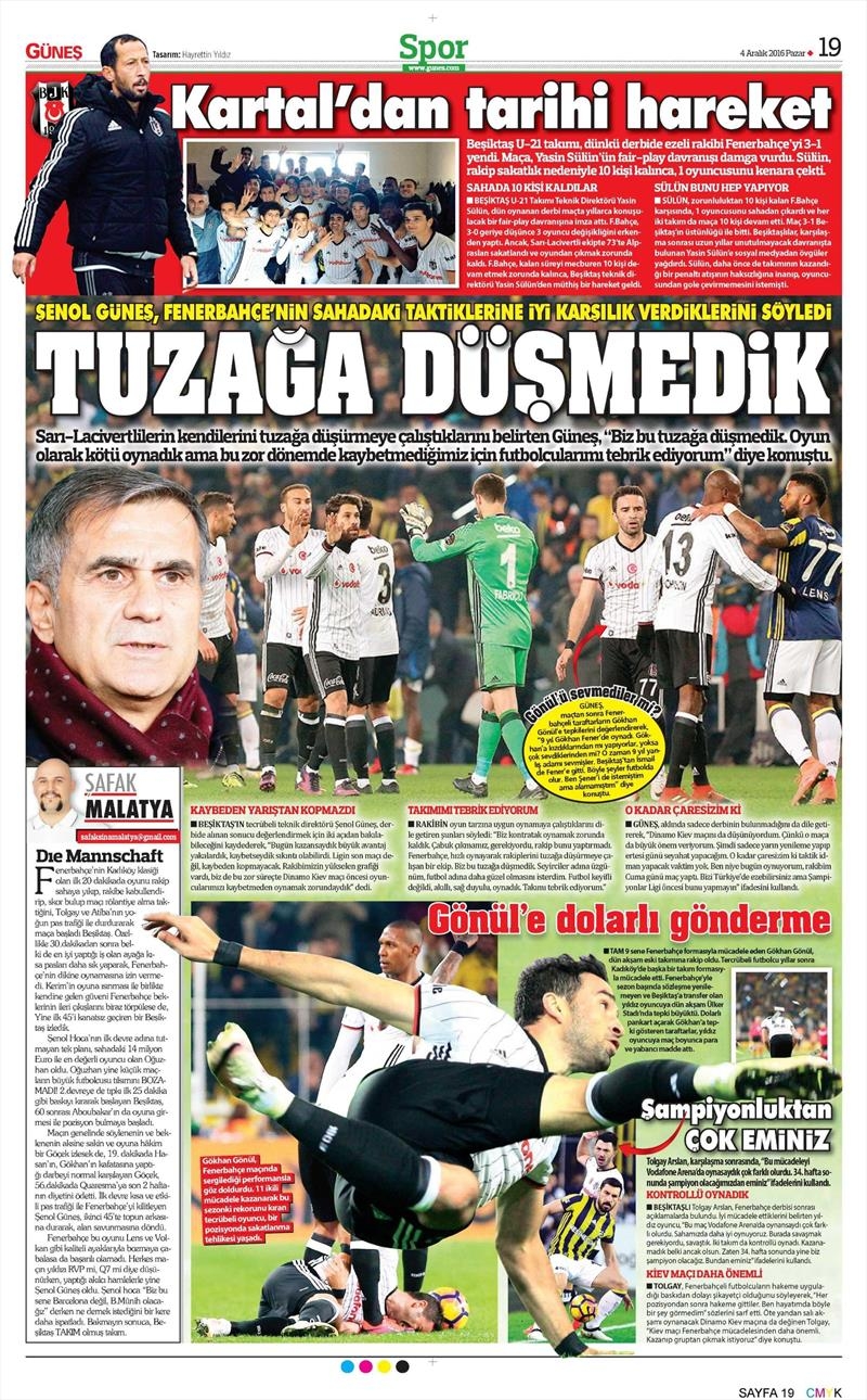 4 Aralık 2016 | İşte gazetelerin derbi manşetleri - Görsel 34