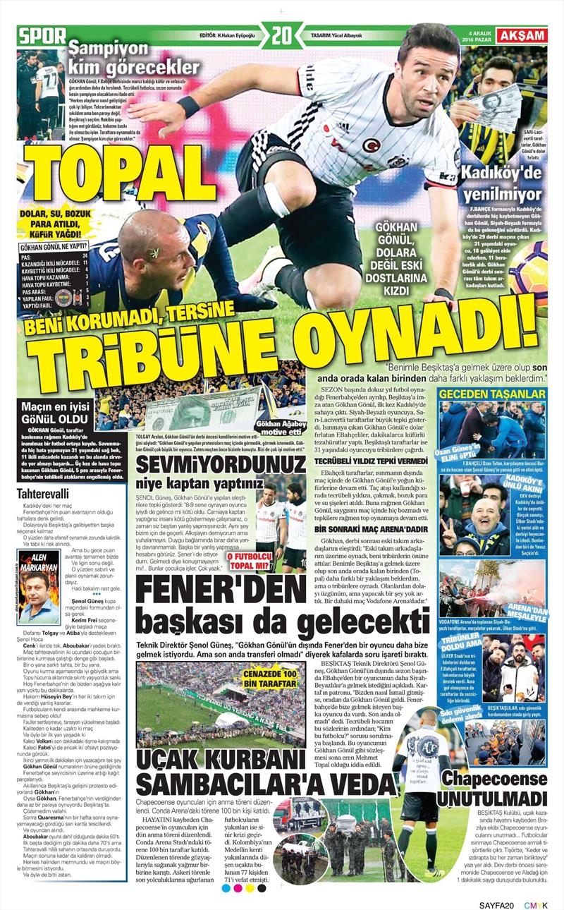 4 Aralık 2016 | İşte gazetelerin derbi manşetleri - Görsel 4