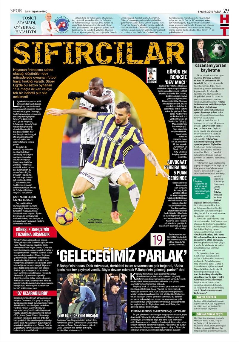 4 Aralık 2016 | İşte gazetelerin derbi manşetleri - Görsel 6