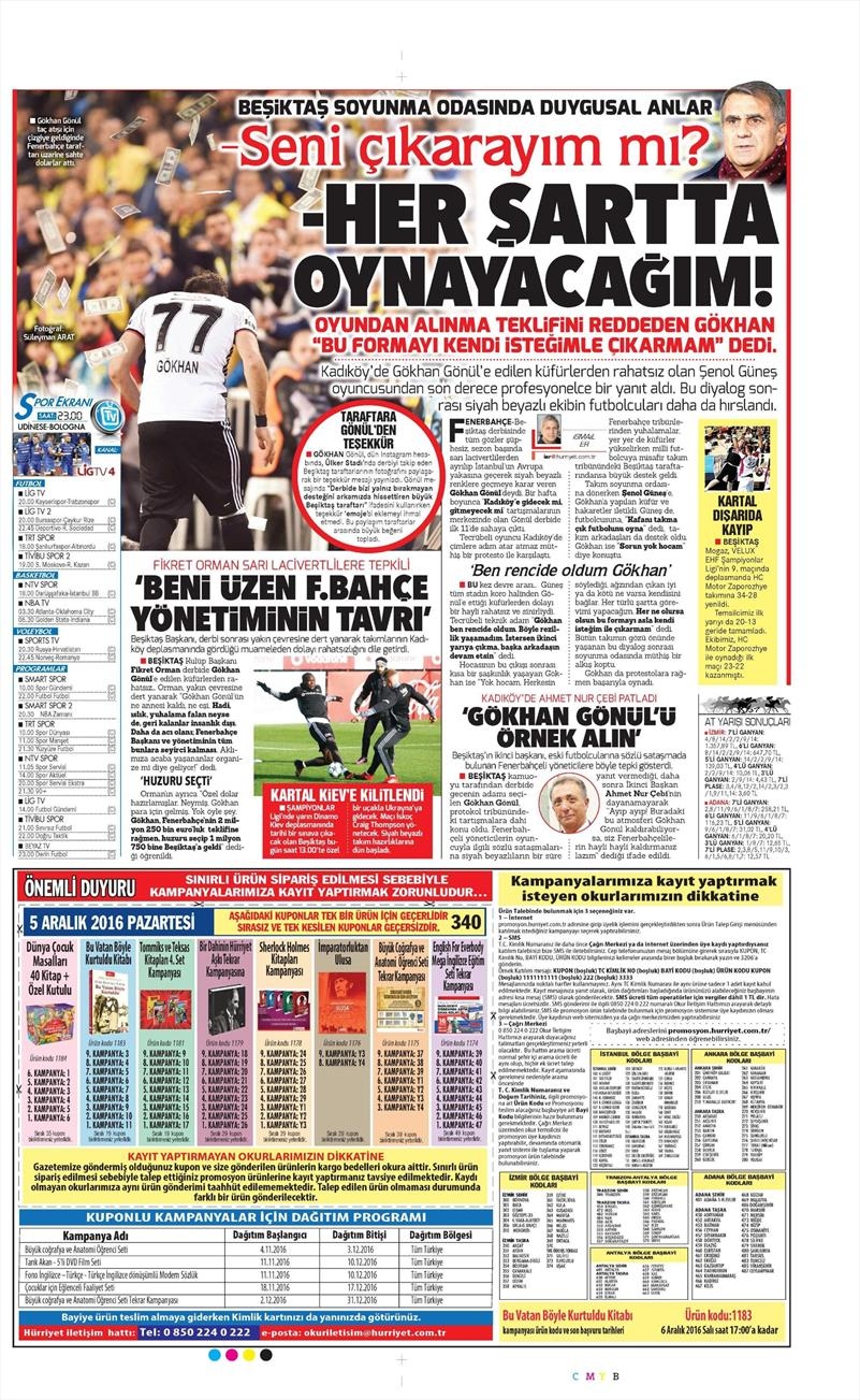 5 Aralık 2016 | Gazetelerin Beşiktaş manşetleri - Görsel 10