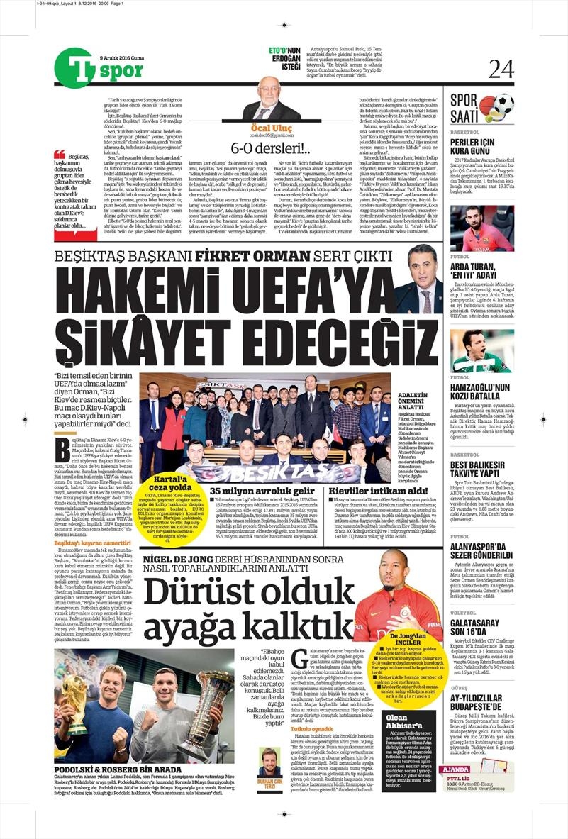 9 Aralık 2016 | İşte gazetelerin Beşiktaş manşetleri - Görsel 2