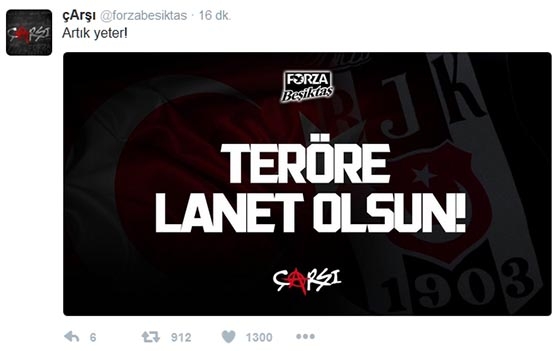 Saldırıya Beşiktaşlıların sosyal medyadan tepkileri - Görsel 1