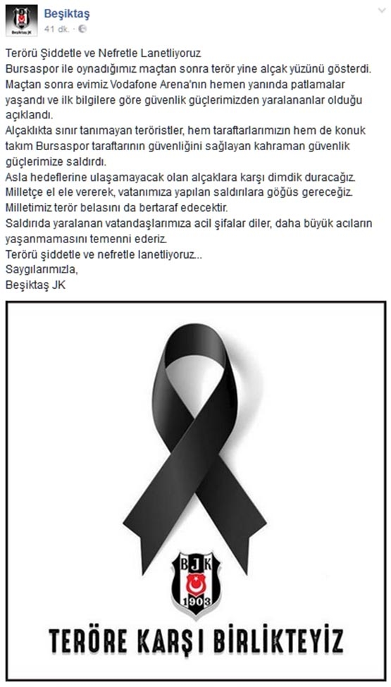 Saldırıya Beşiktaşlıların sosyal medyadan tepkileri - Görsel 4